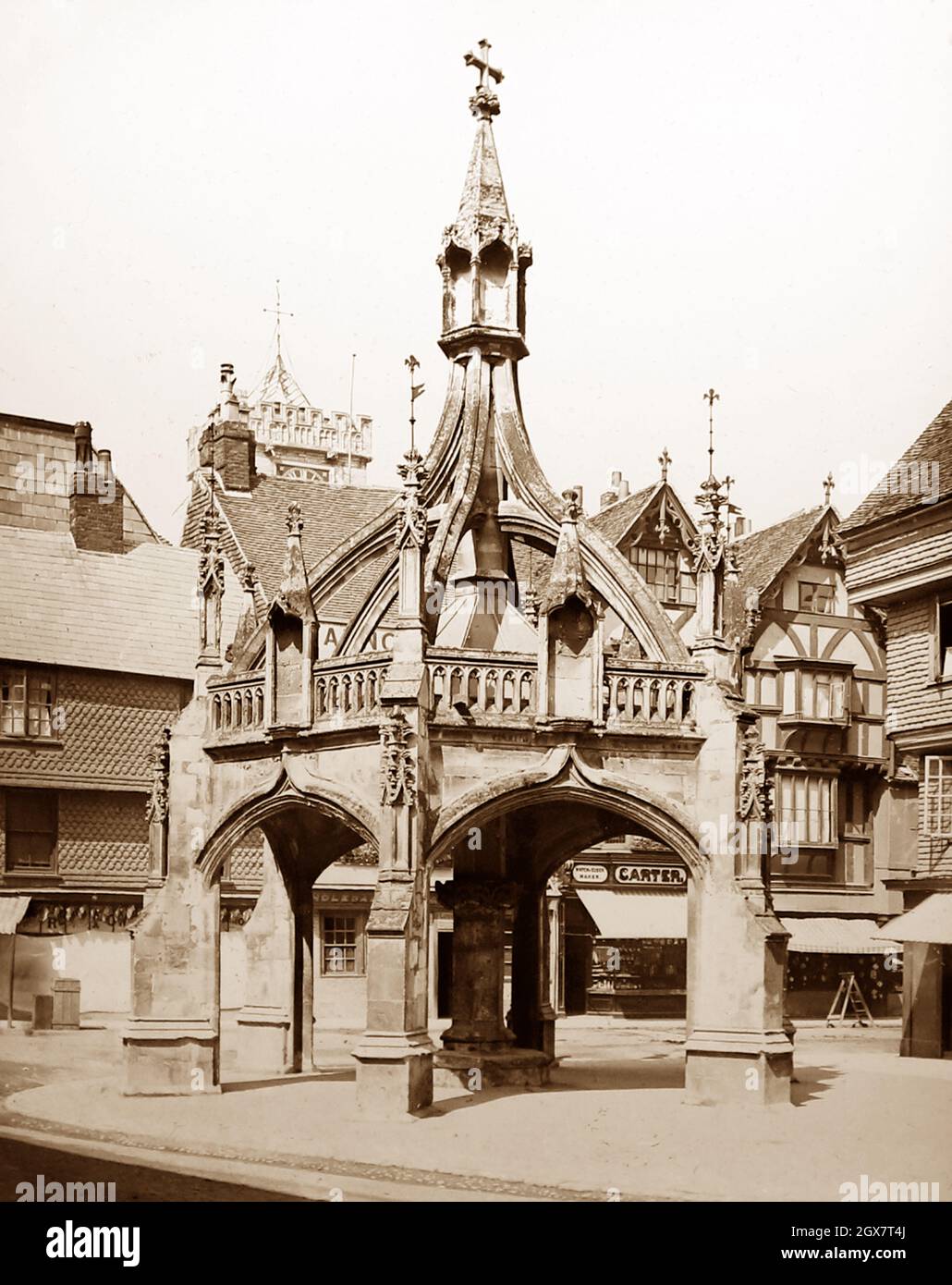 Poultry Cross, Salisbury, Victorian period Stock Photo