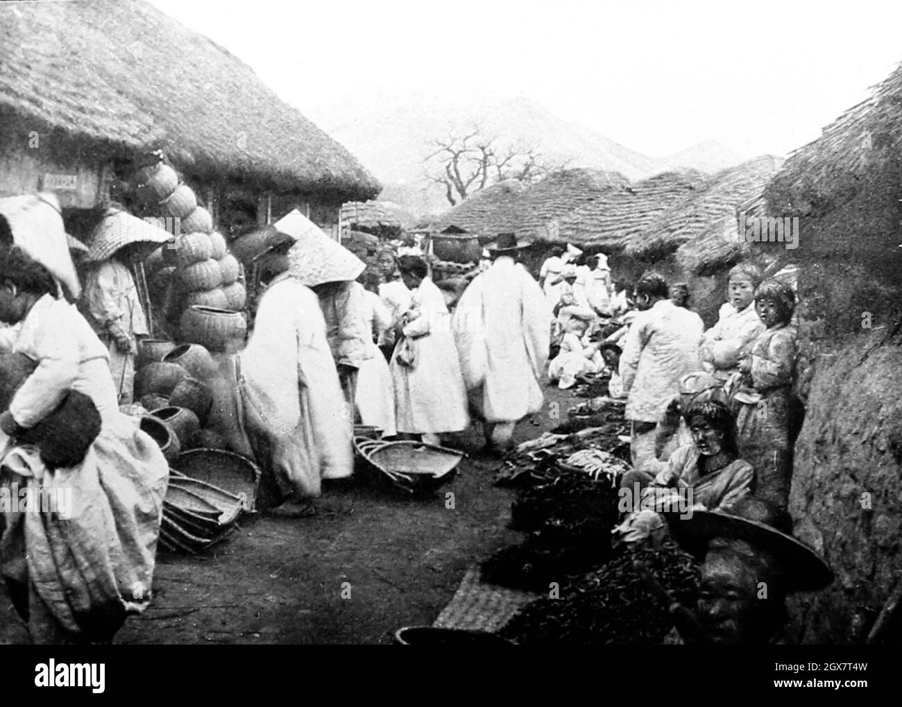 The Bazar, Jusan, South Korea, early 1900s Stock Photo Alamy