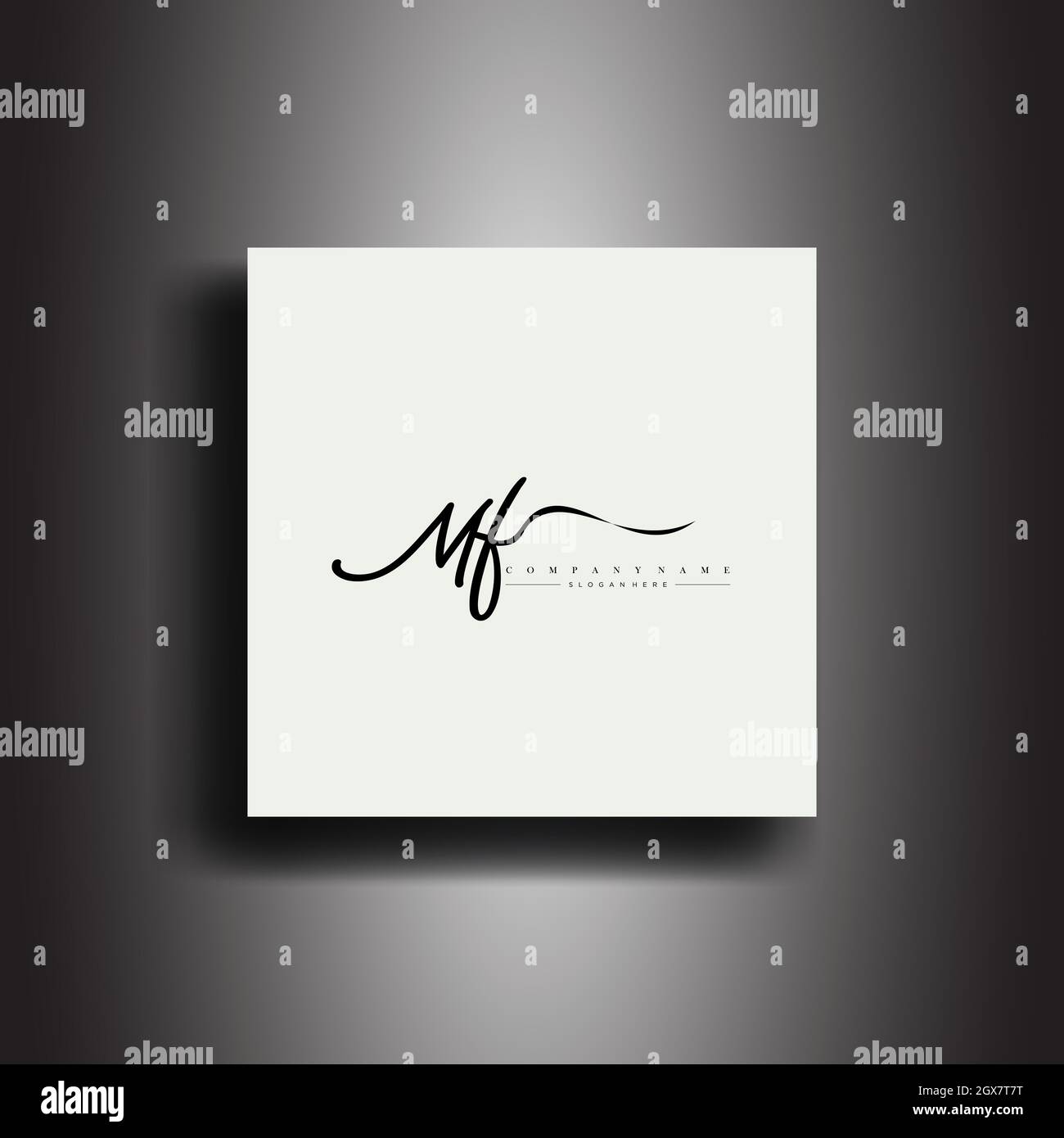 MF Signature style monogram.Calligraphic lettering icon and handwriting ...