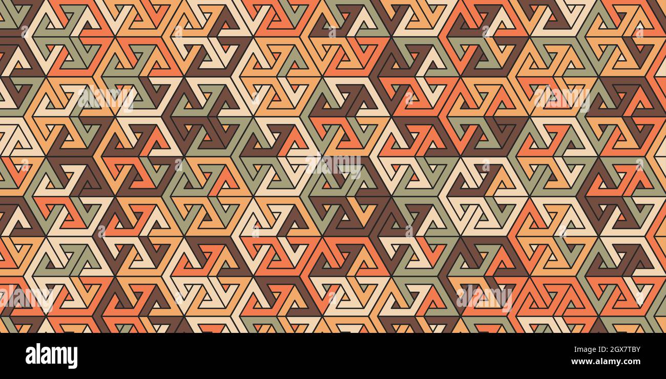 Abstract geometric pattern with polygonal shape. Colorful 3d background retro style Stock Vector