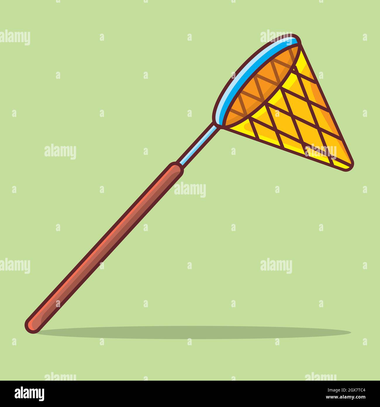 butterfly net isolated cartoon vector illustration in flat style Stock Vector