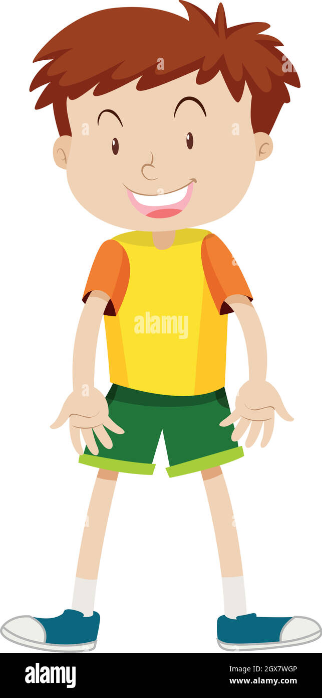 Cute boy with happy face Stock Vector Image & Art - Alamy