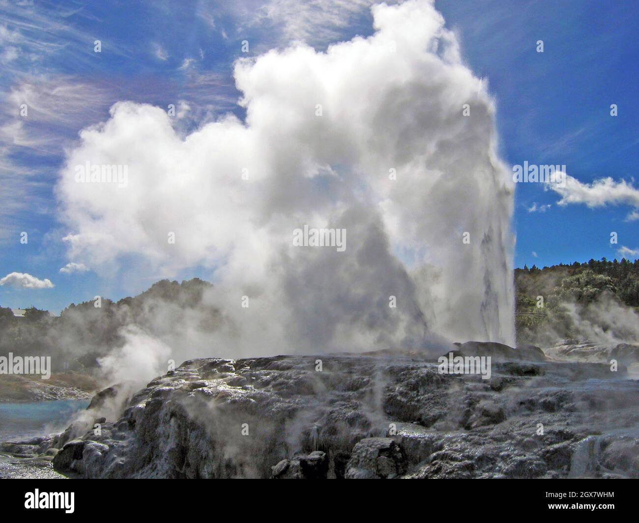 Pōhutu Geyser Exploding Whaka valley hi-res stock photography and images - Alamy