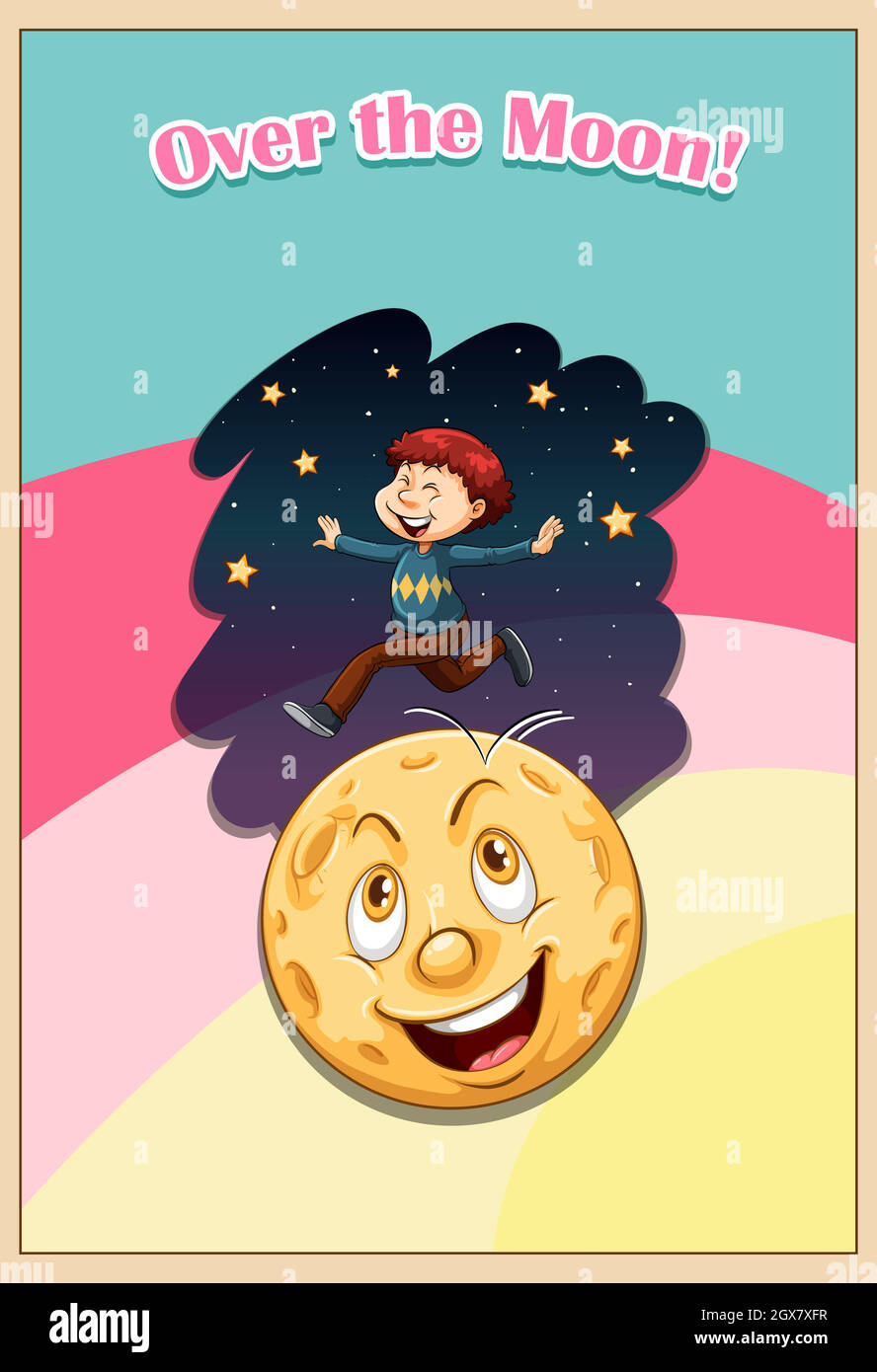 Old saying over the moon Stock Vector Image & Art Alamy