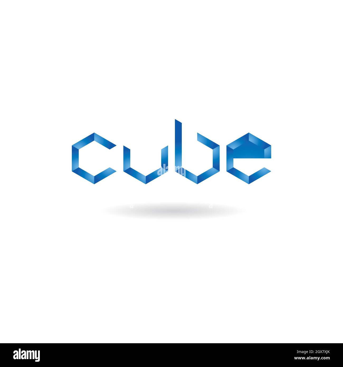 Cube geometric vector template icon design Stock Photo - Alamy