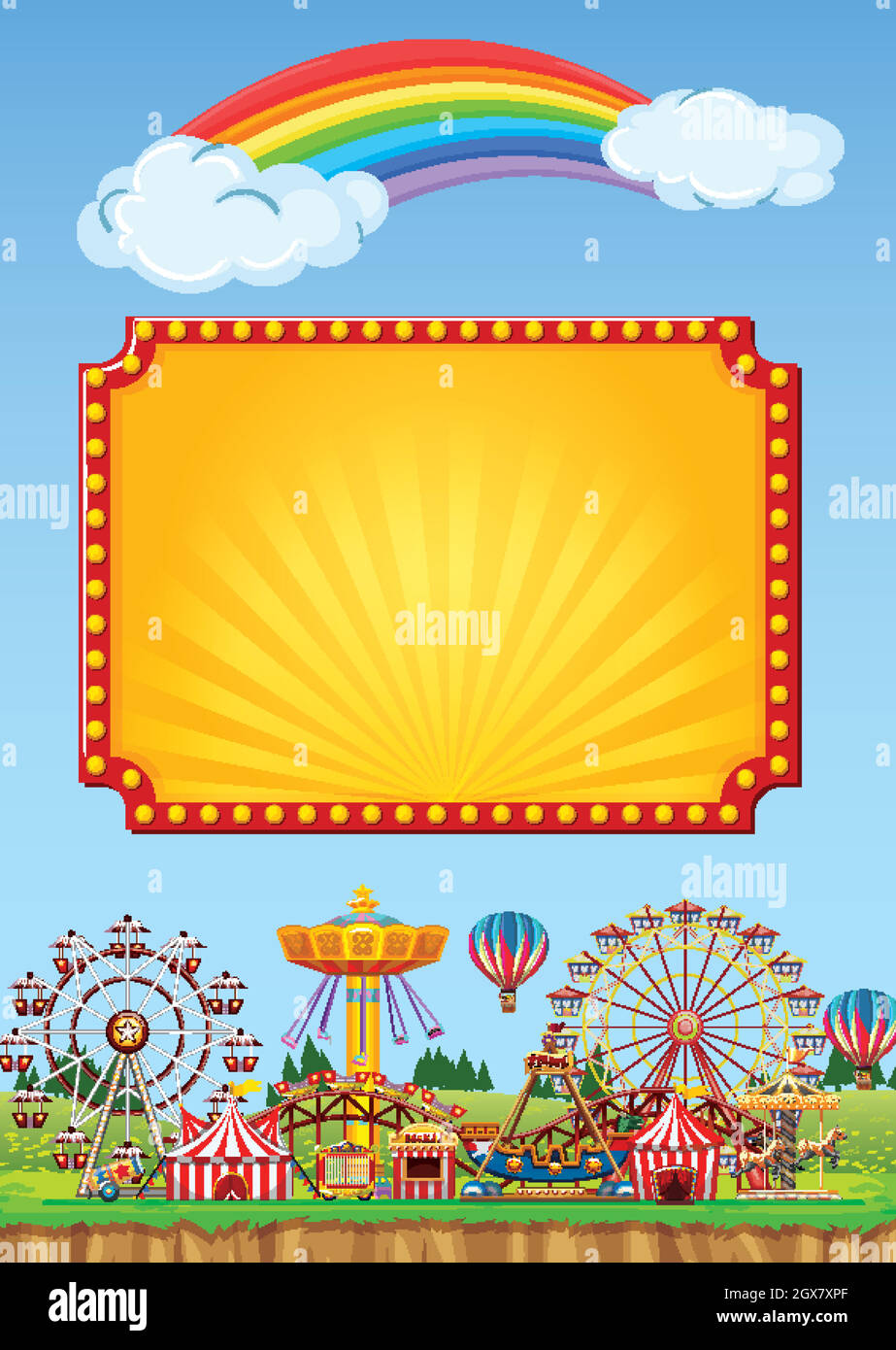 Empty funfair rides Stock Vector Images - Alamy