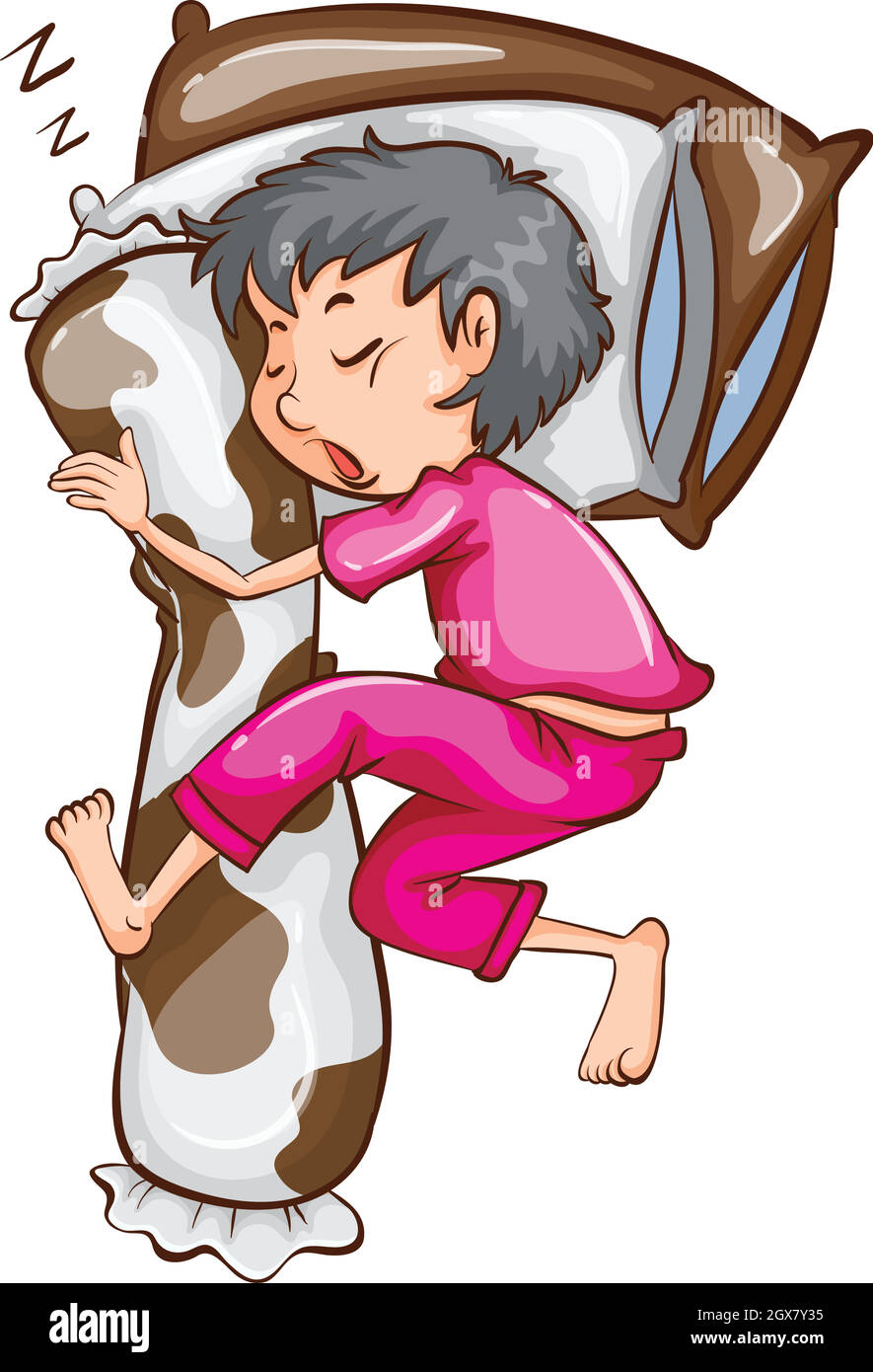 Boy sleeping Stock Vector Images - Alamy