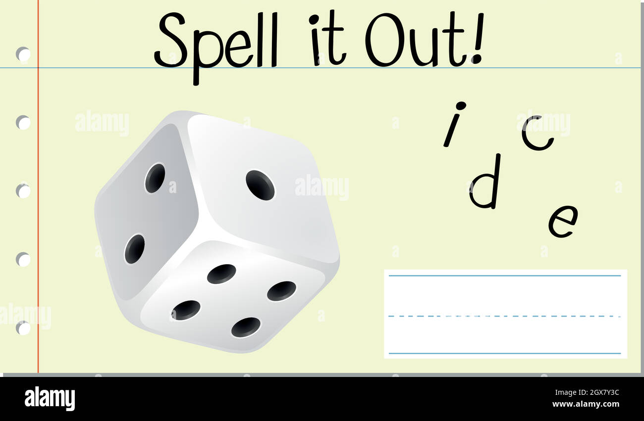 Spell English word dice Stock Vector Image & Art Alamy