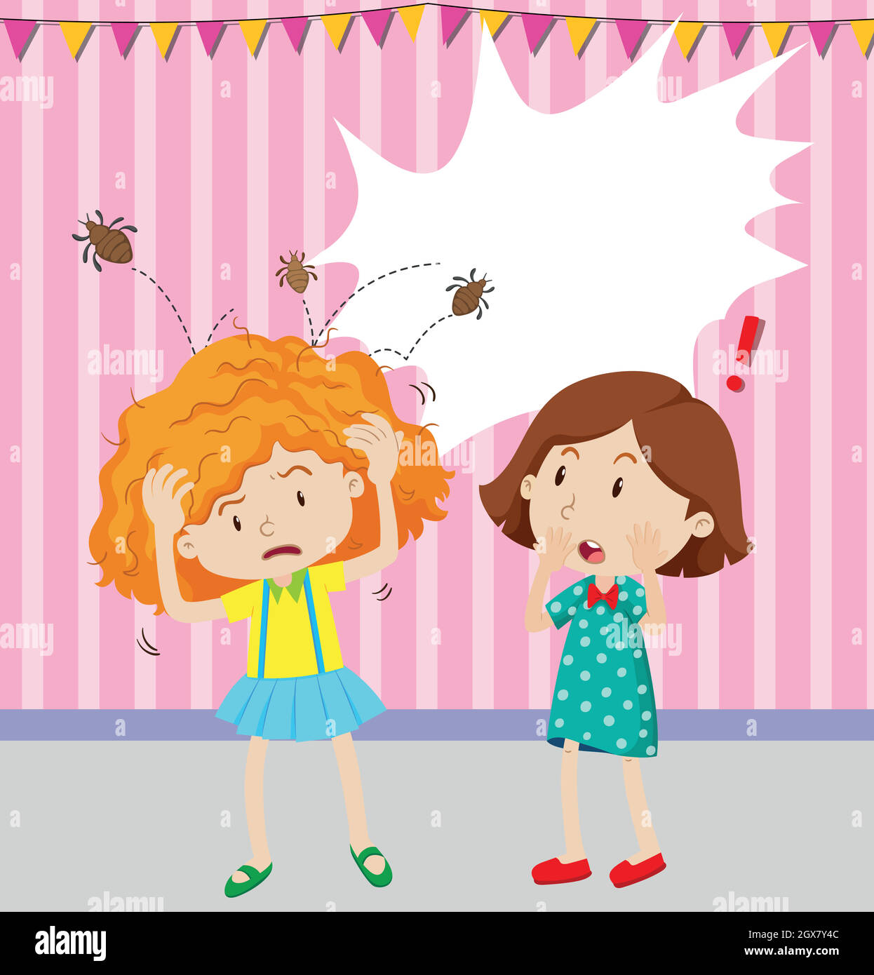 Girl having head lice Stock Vector Image & Art Alamy