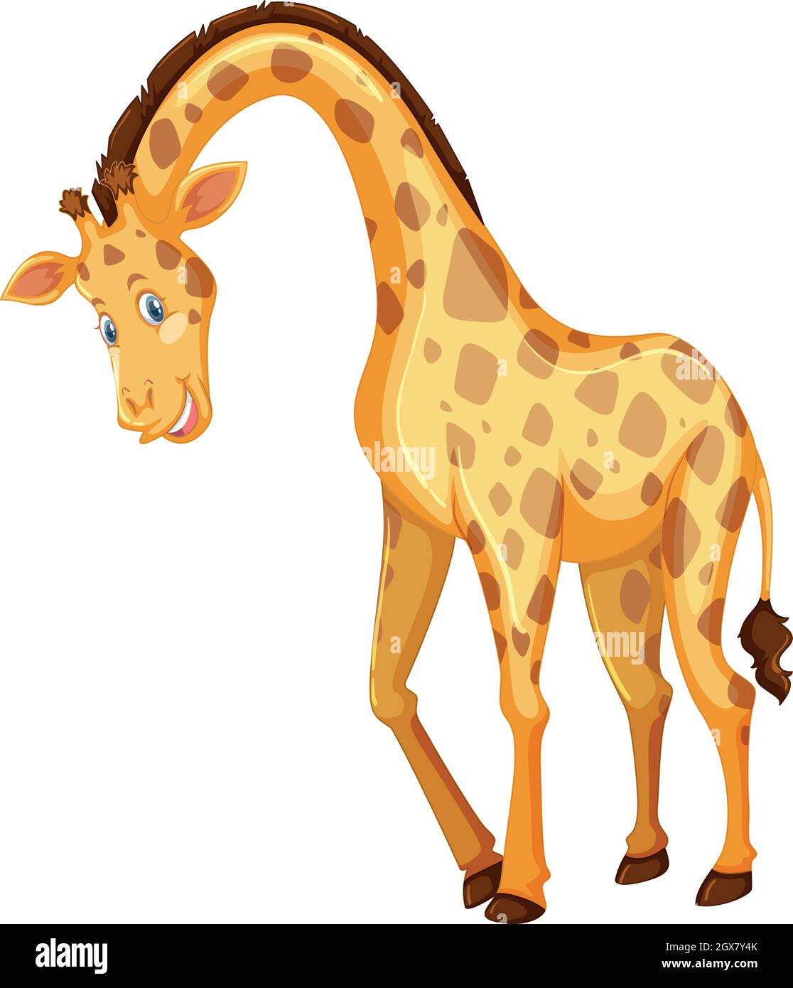 Cute giraffe with happy smile Stock Vector Image & Art - Alamy