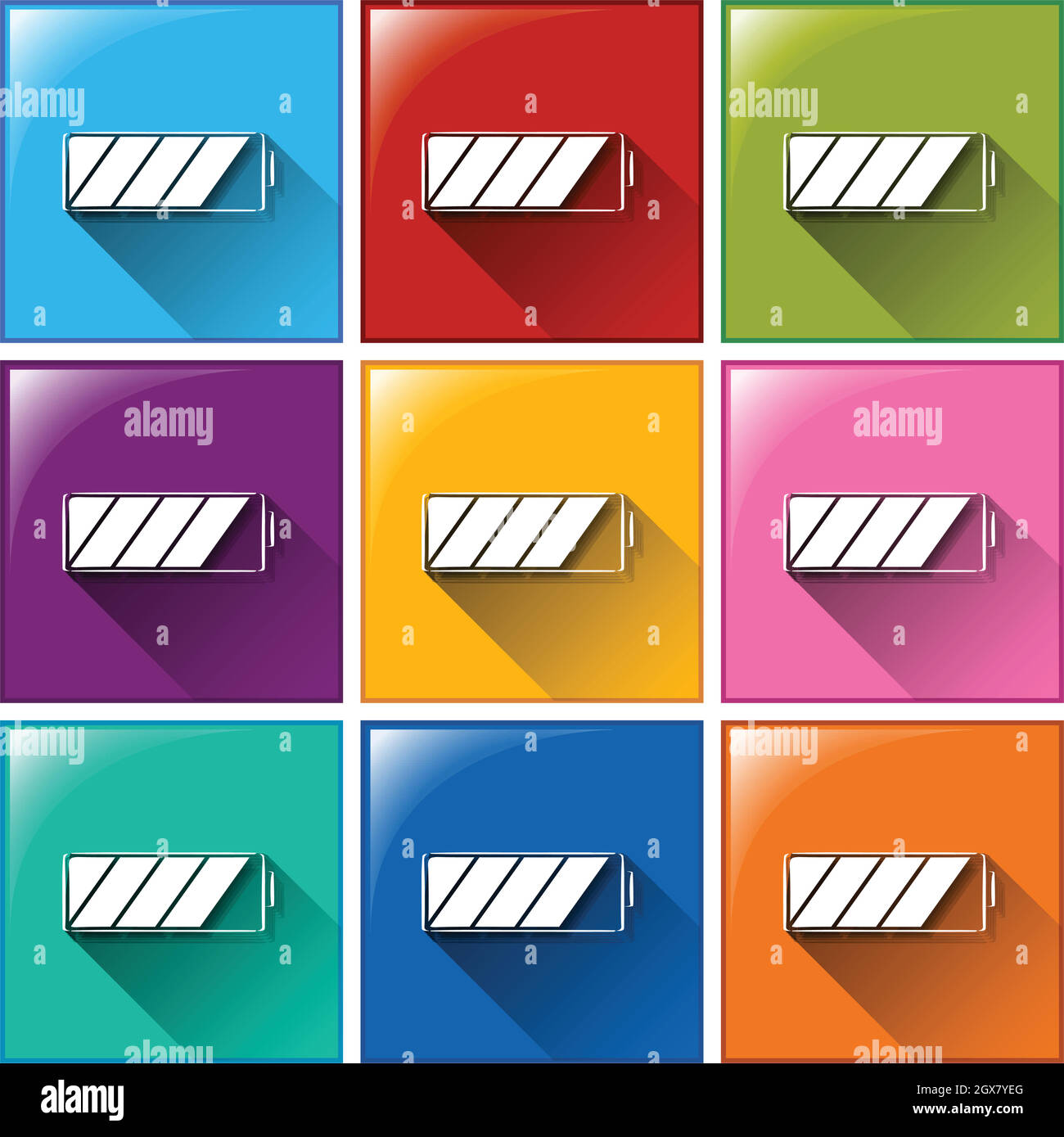 Buttons with charging batteries Stock Vector Image & Art Alamy