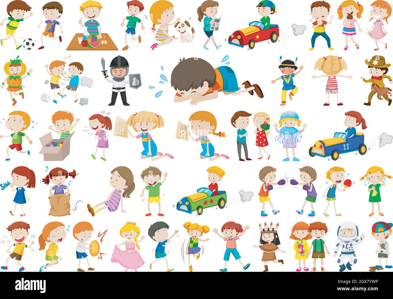 Large set of different kids Stock Vector Image &amp; Art - Alamy