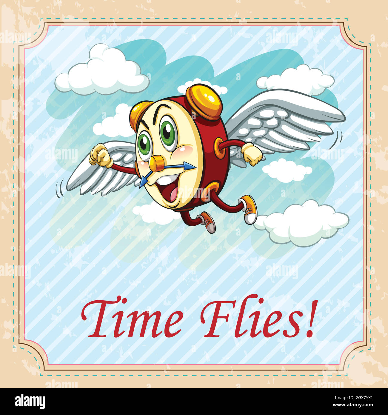 Time flies Stock Vector Images Alamy