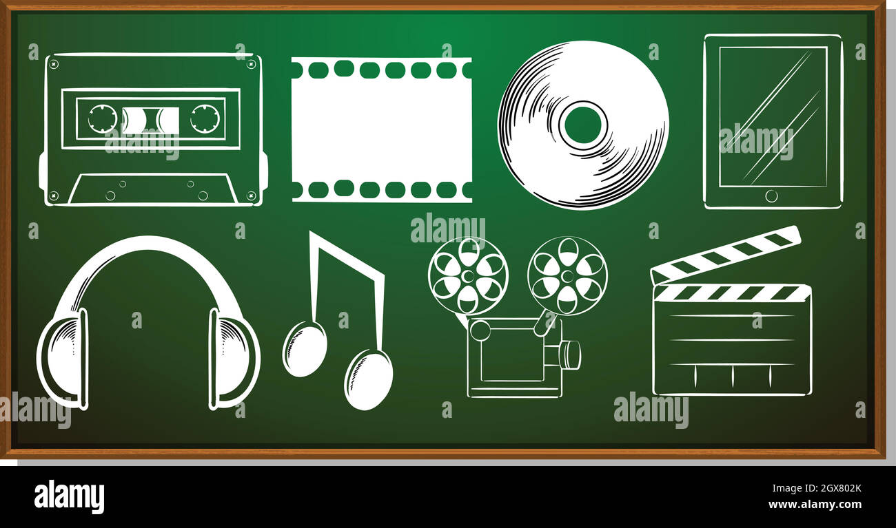Icon design with entertainment objects Stock Vector