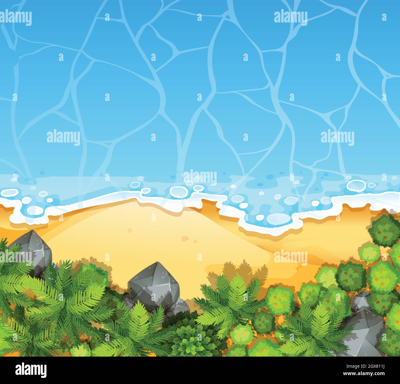 Background scene with blue sea Stock Vector Image & Art - Alamy