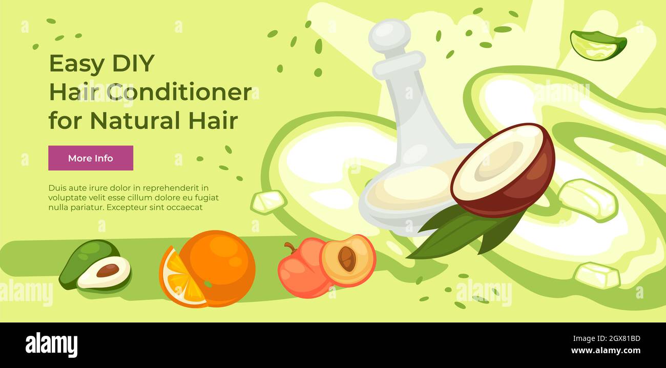 DIY hair conditioner from organic ingredients Stock Vector Image & Art
