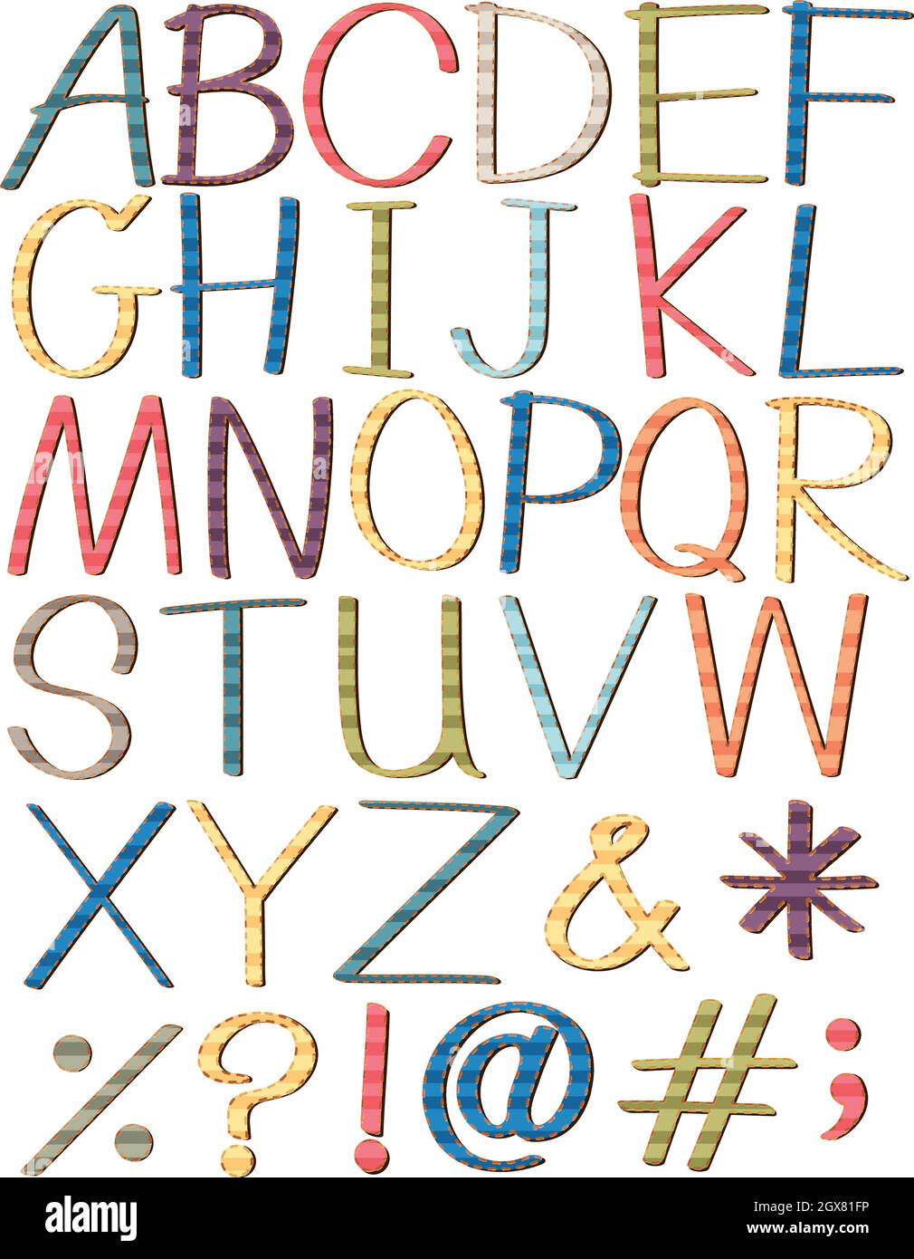 Colorful Letters Of The Alphabet