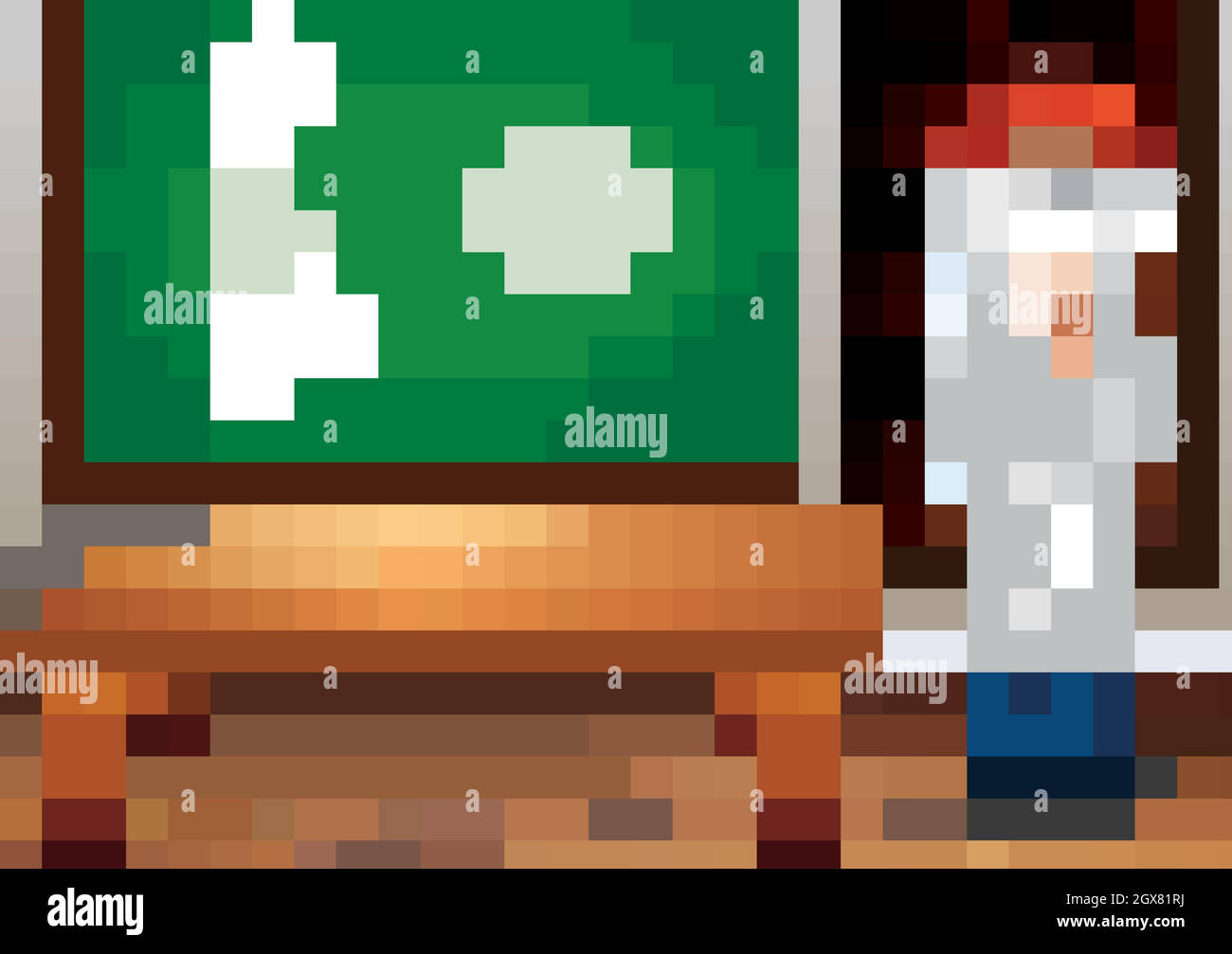 Classroom scene with science teacher inside Stock Vector Image & Art