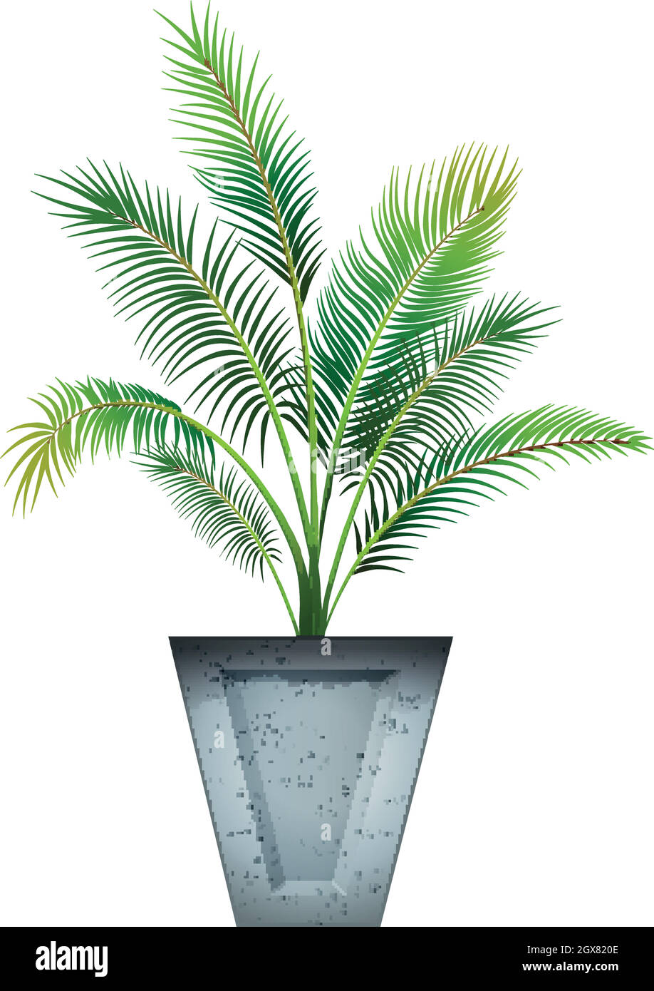 Plant in pot with soil isolated Stock Vector Image & Art - Alamy