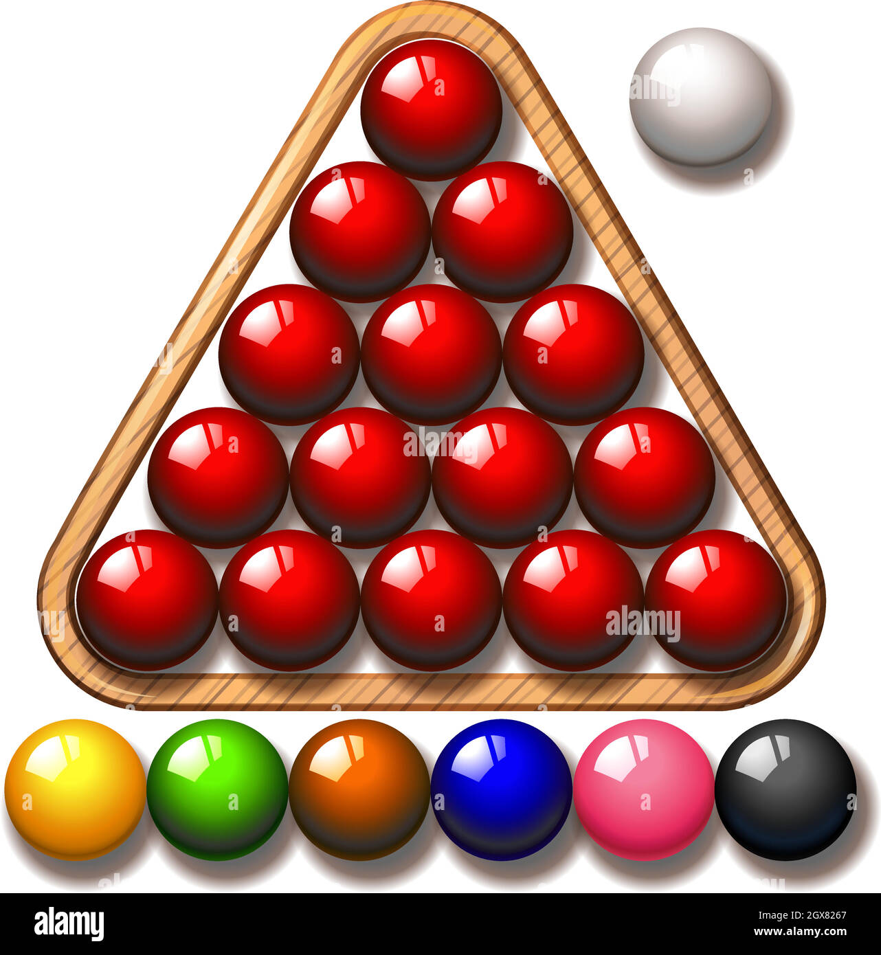 Red snooker balls Stock Vector Images Alamy