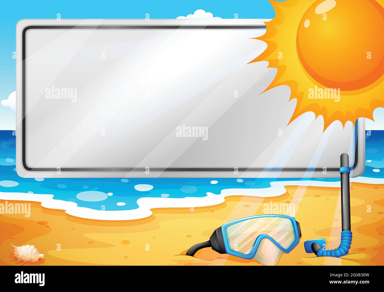 An empty signage at the beach Stock Vector Image & Art - Alamy