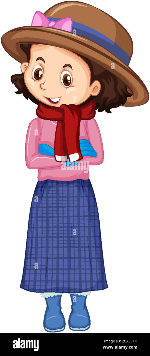 Girl in pink shirt smiling on white background Stock Vector Image & Art ...