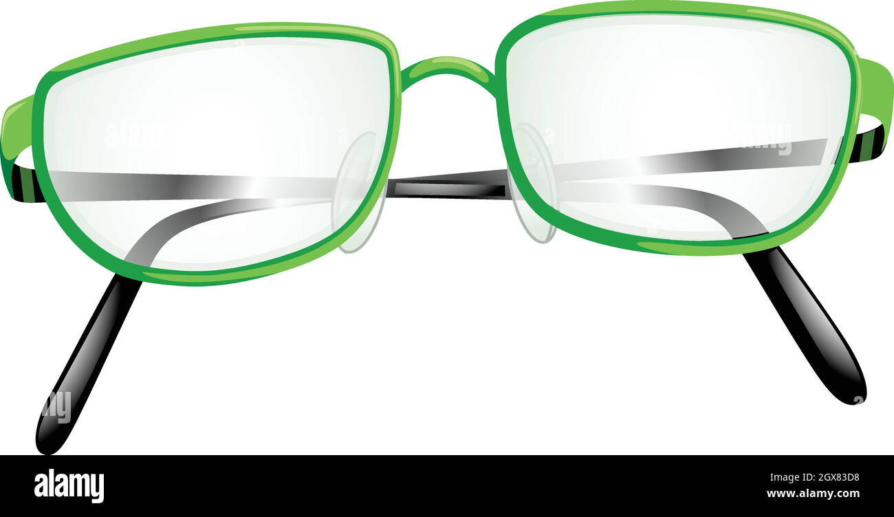 Eyeglasses with green frame Stock Vector Image & Art Alamy