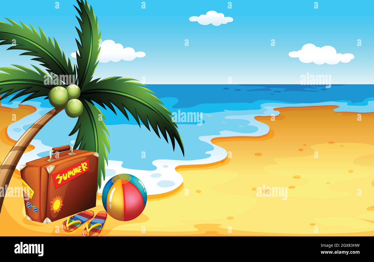 Summer at the beach Stock Vector Image & Art - Alamy