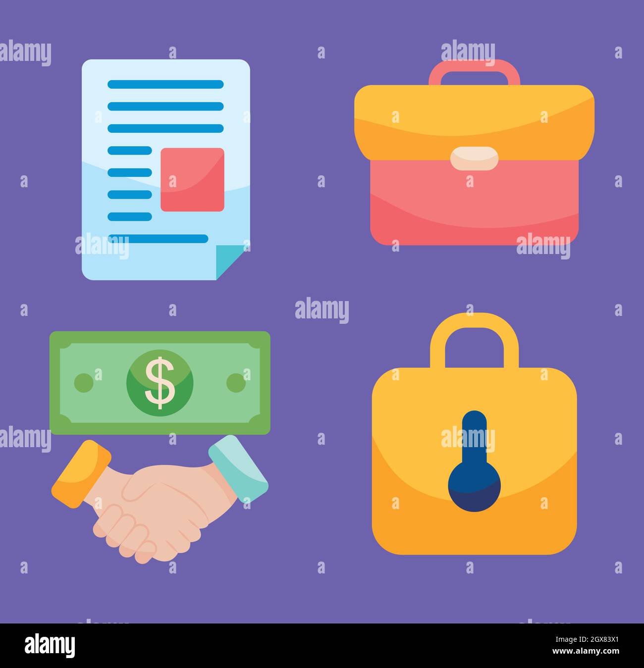 business and money icon set Stock Vector Image & Art - Alamy