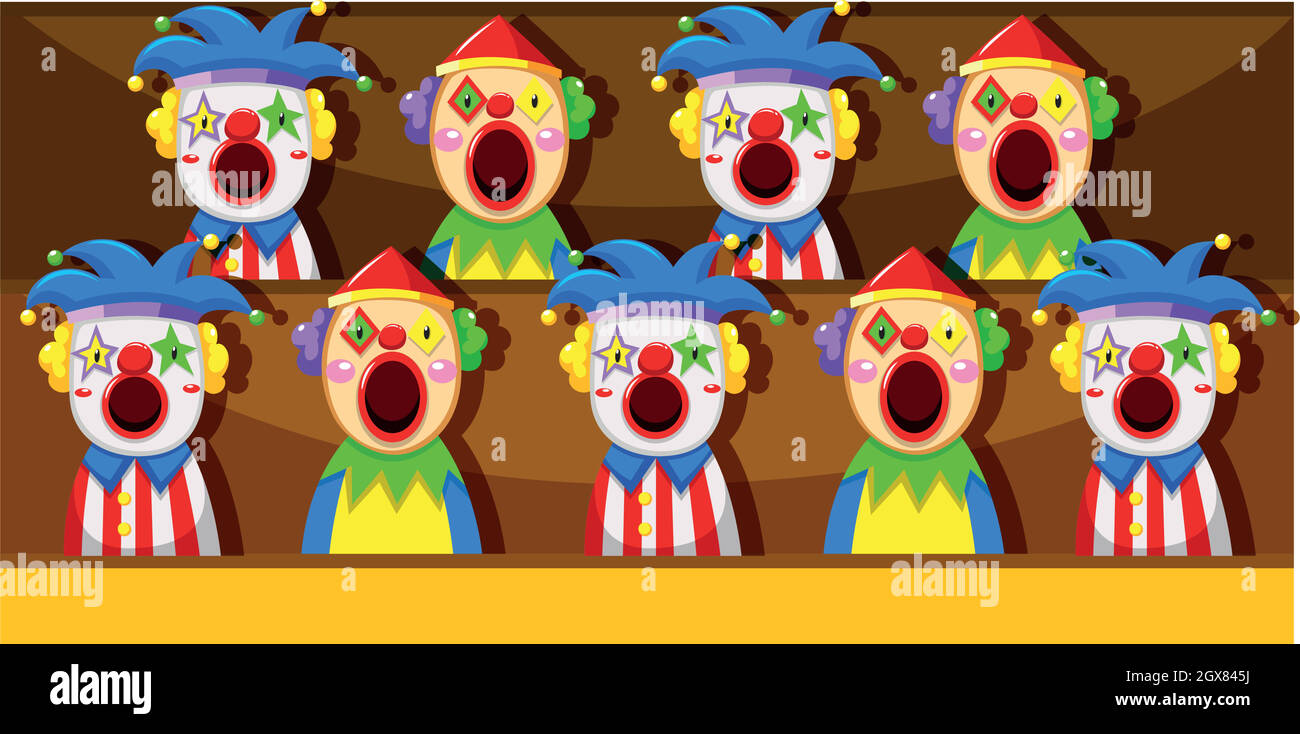 Booth game with clowns Stock Vector Image & Art Alamy