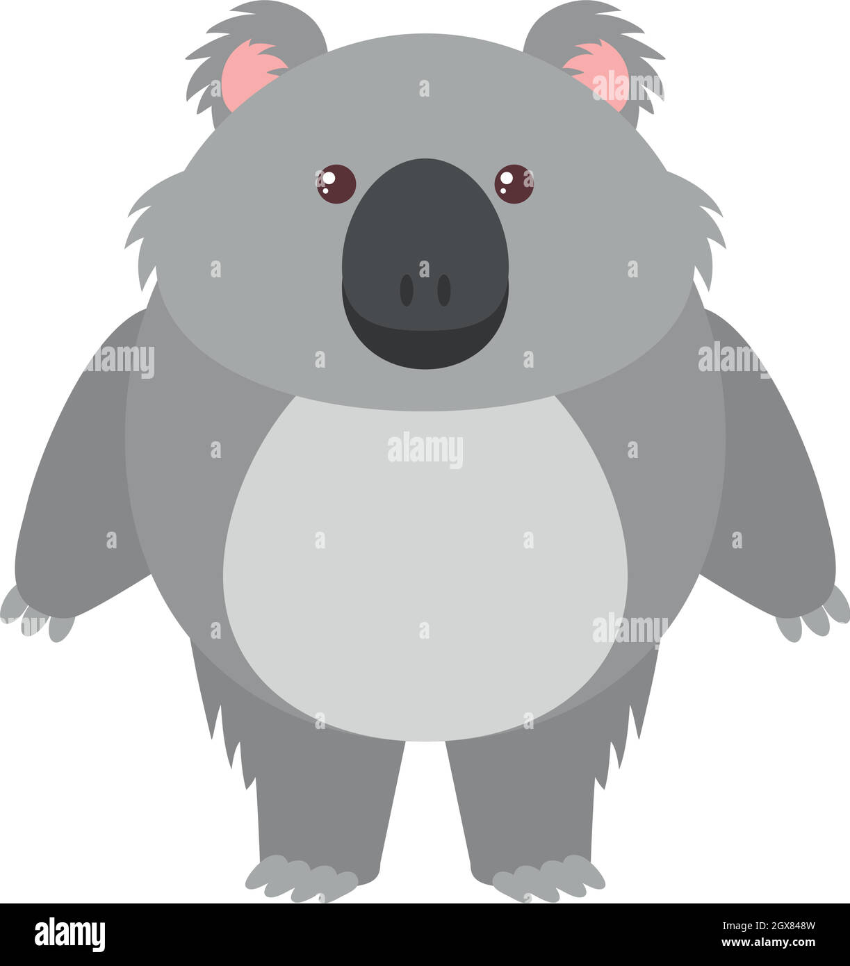 Cute koala bear on white background Stock Vector Image & Art - Alamy