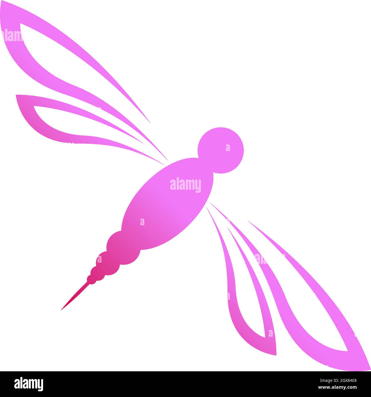 Dragonfly logo icon design concept template illustration Stock Vector