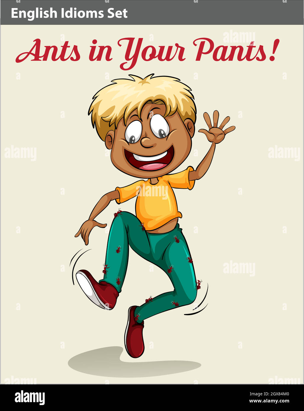A boy with ants in his pants Stock Vector Image &amp; Art - Alamy