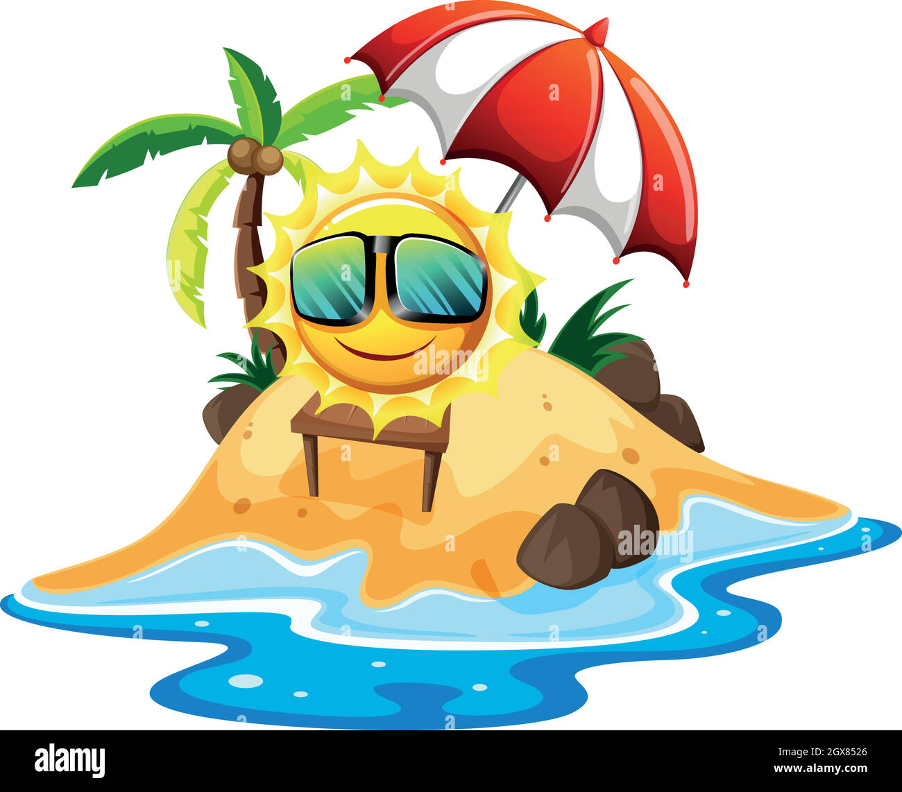 Happy island Stock Vector Images Alamy