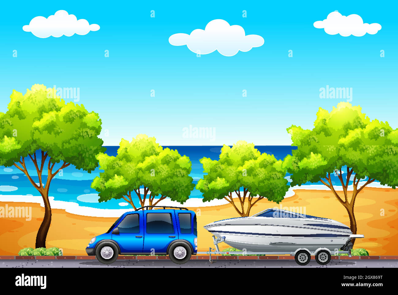 Pulling boat Stock Vector Images Alamy