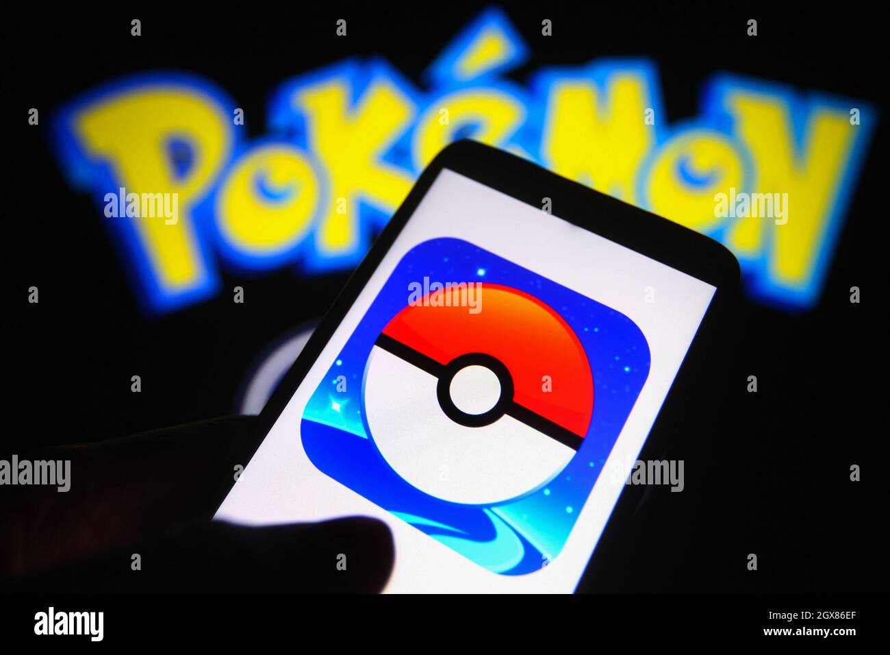 In This Photo Illustration A Pokemon Go Logo Is Seen On A Smartphone And A Pc Screen Photo By Pavlo Gonchar Sopa Images Sipa Usa Stock Photo Alamy