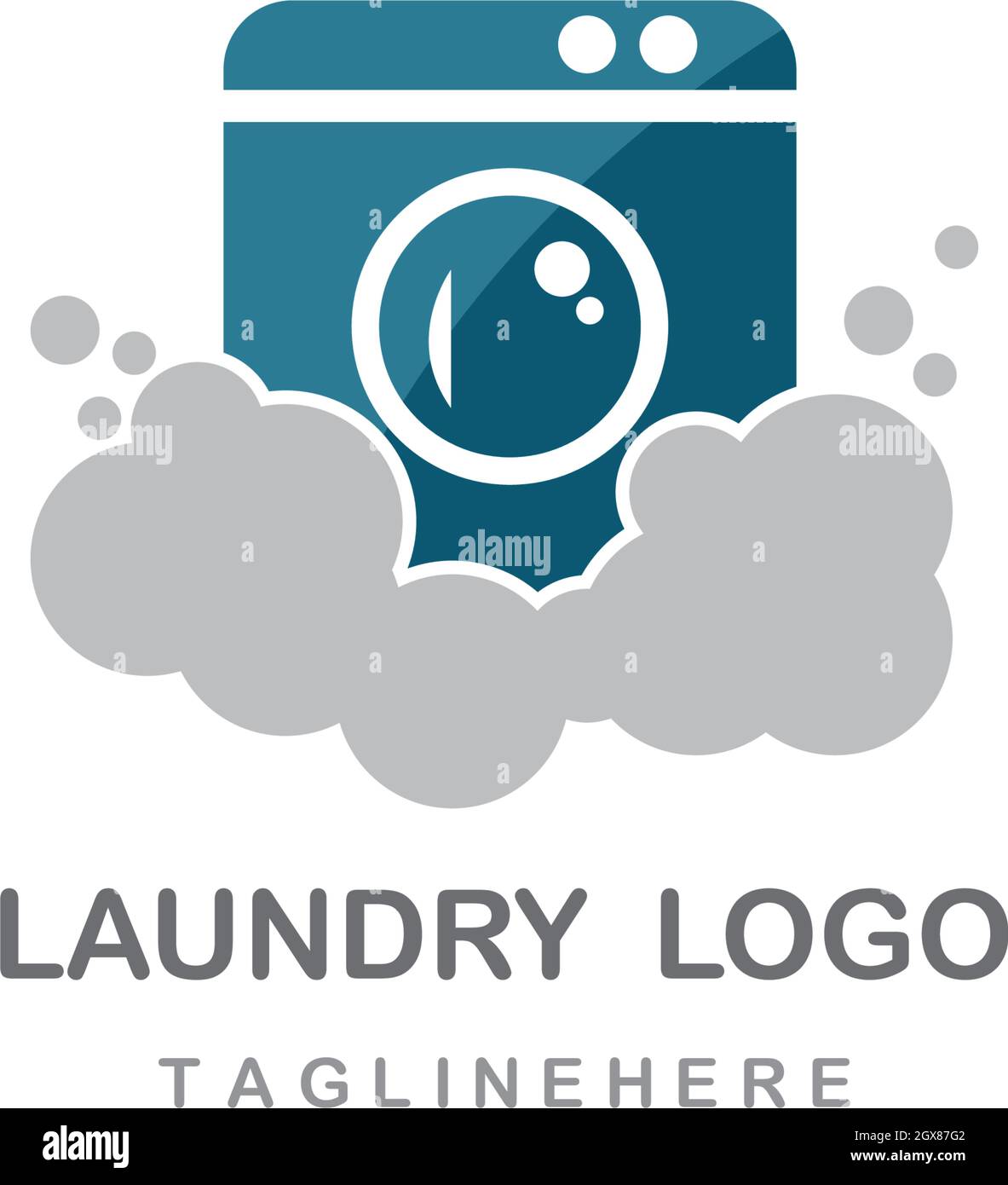 Laundry logo vector icon template Stock Vector