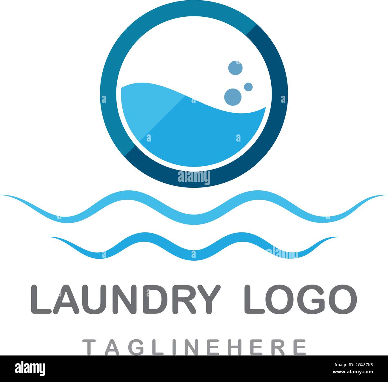 Laundry logo vector icon template Stock Vector