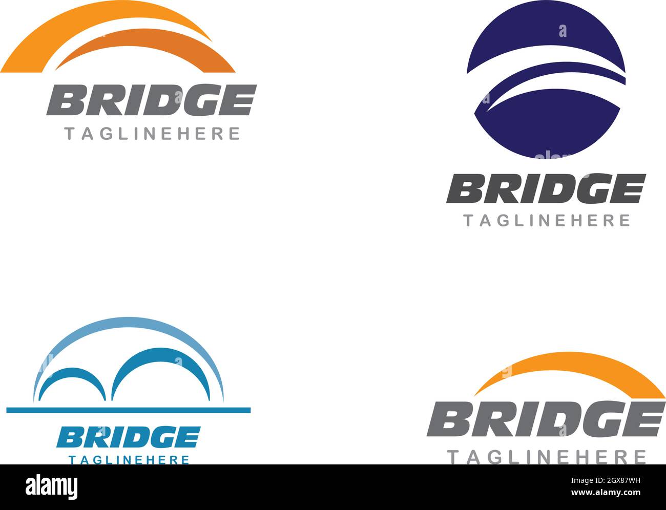 Bridge ilustration logo vector template Stock Vector