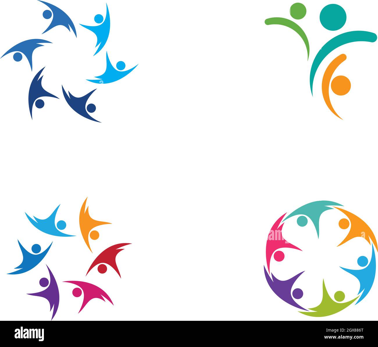 Community, network and social icon design template Stock Vector Image ...
