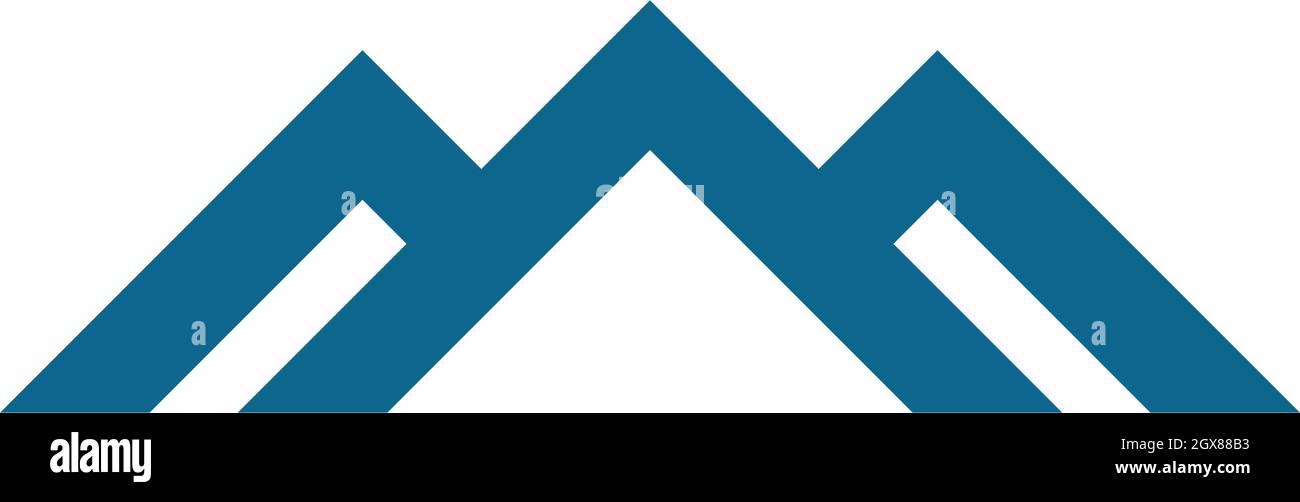 M Letter Mountain Logo vector template Stock Vector