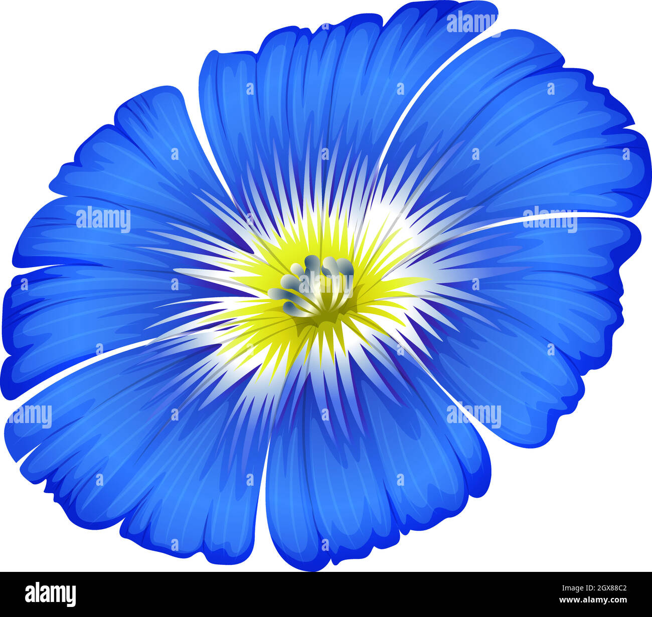 A blue blooming flower Stock Vector