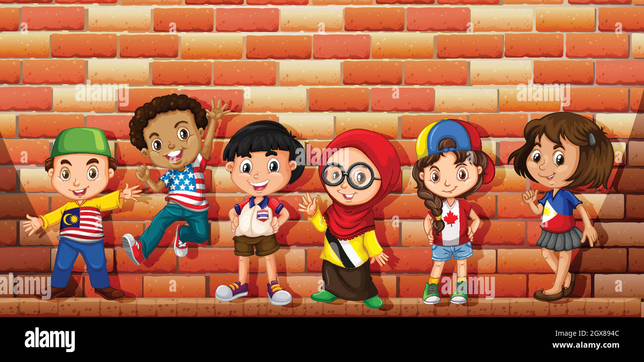 Children from different countries Stock Vector Image &amp; Art - Alamy