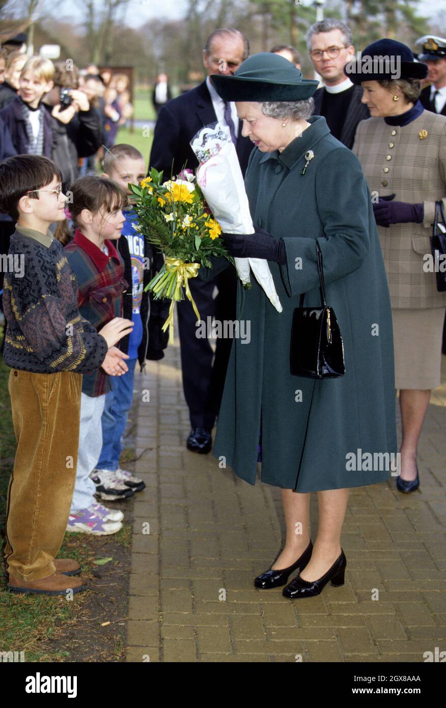 The Queen and Prince Philip, Duke of Edinburgh, meets pupil's at