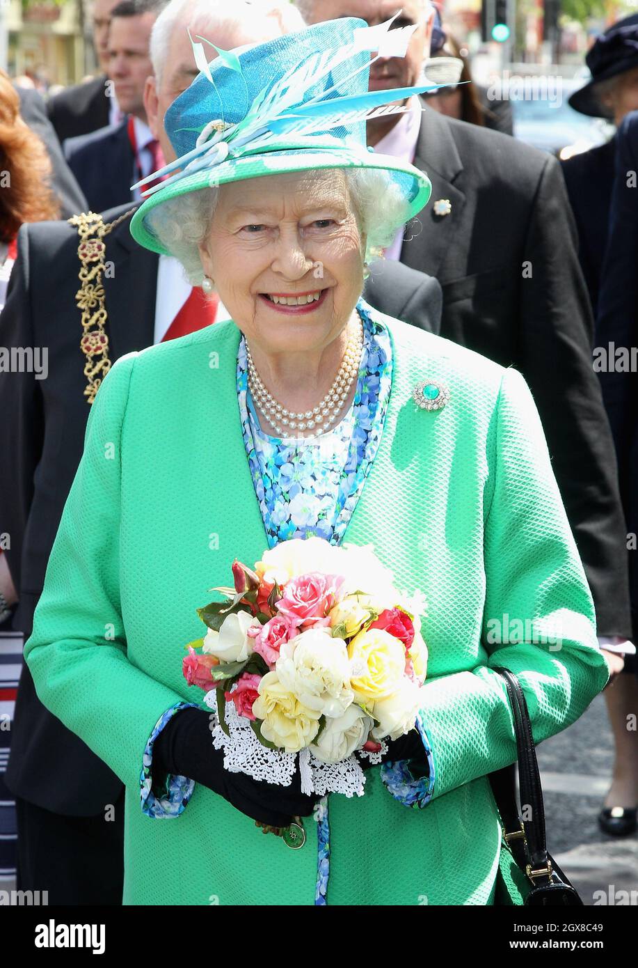 Queen Elizabeth II visits the English Market in Cork and makes in