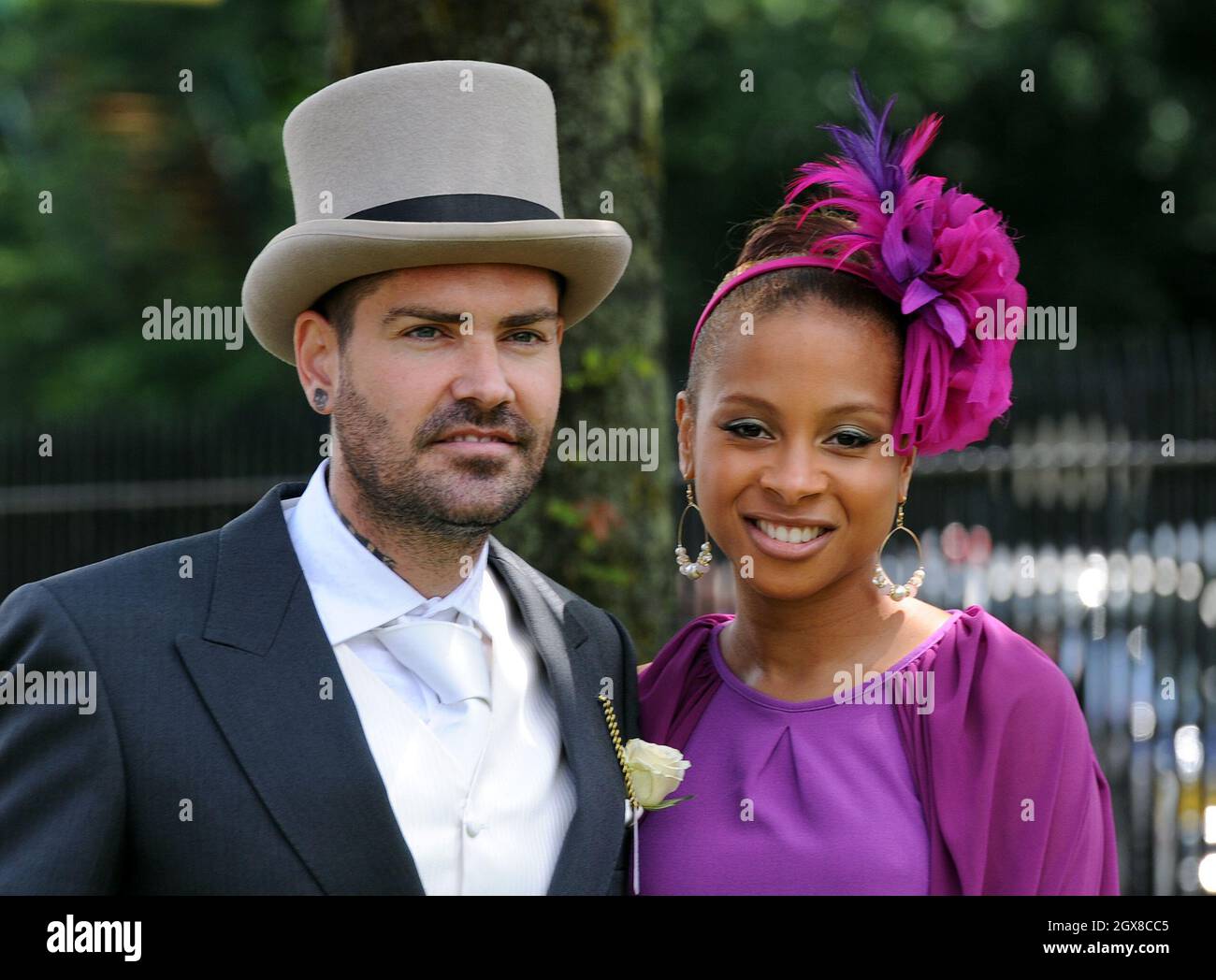 Shane Lynch and Sheena White attend Ladies Day at Royal Ascot on June 16, 2011. Stock Photo