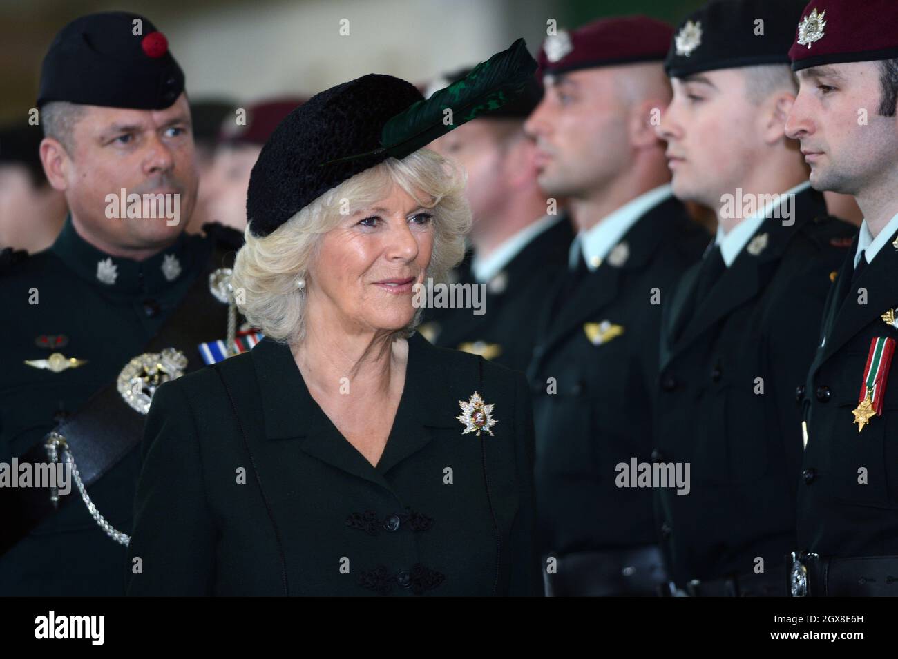 Camilla, Duchess of Cornwall, Colonel-in-Chief, inspects the Guard of ...