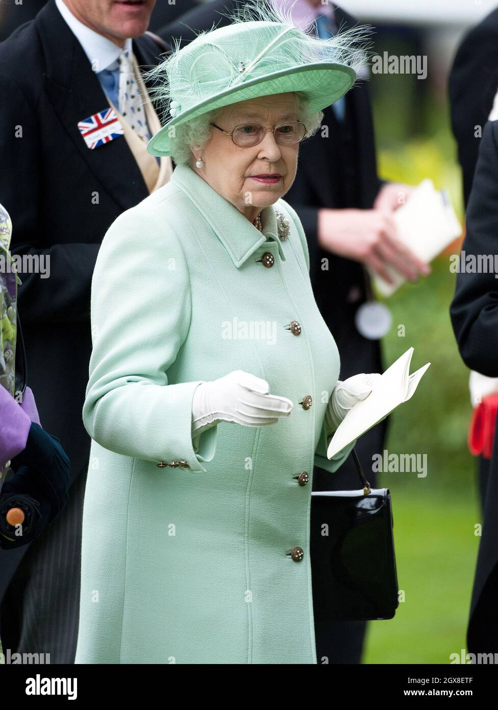 Queen Elizabeth ll attends Ladies Day at Royal Ascot on June 21, 2012. Stock Photo