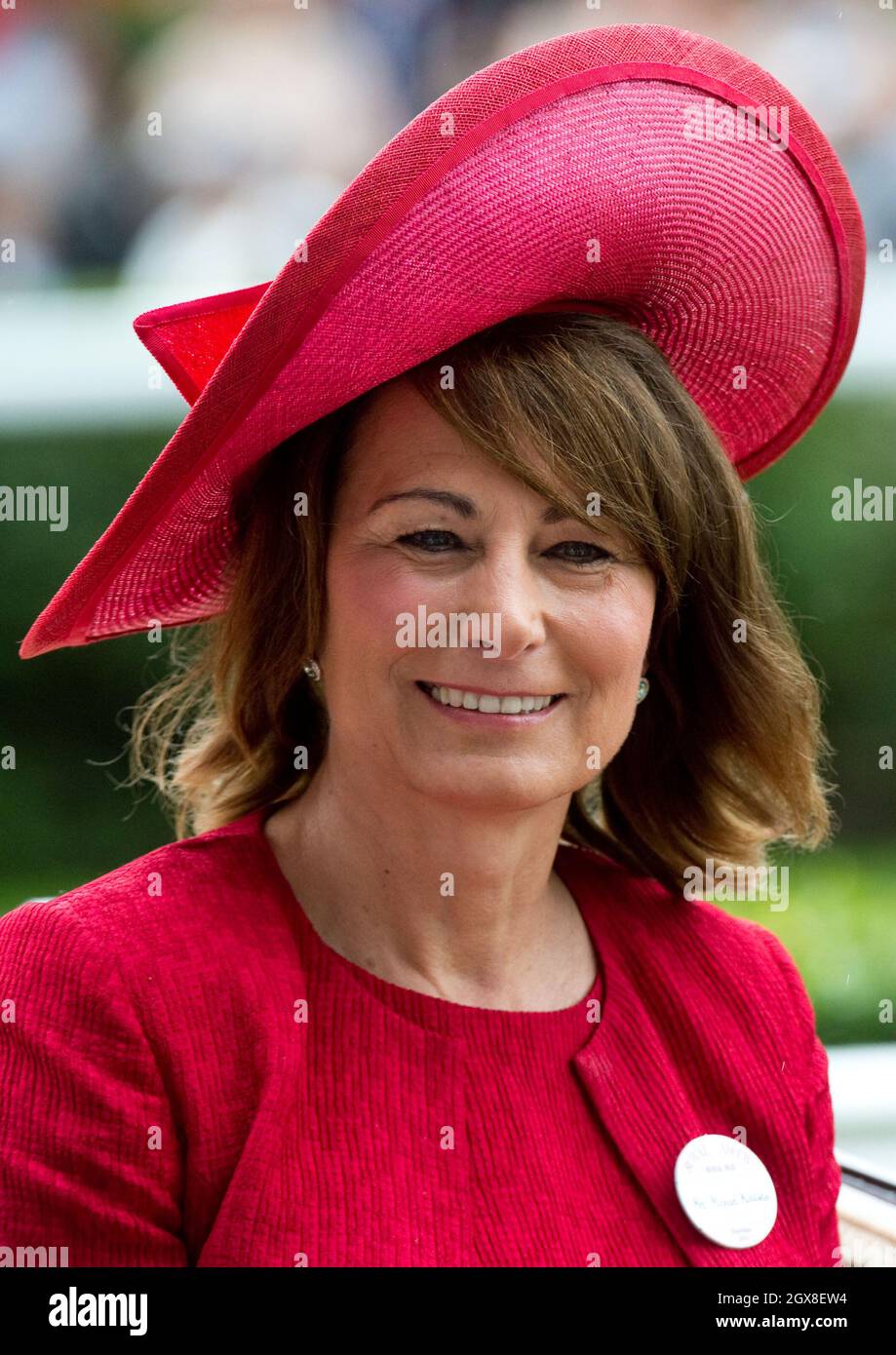 Carole Middleton attends Ladies Day at Royal Ascot on June 21, 2012. Stock Photo