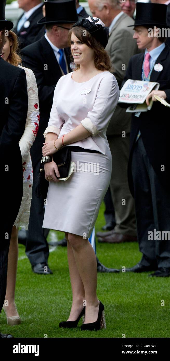 Princess Eugenie attends Ladies Day at Royal Ascot on June 21, 2012. Stock Photo
